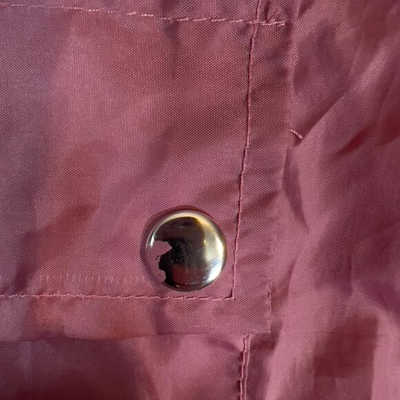 Tudor Court Vintage Raincoat Woman's Large Hide-Away Hood Drawstrings Full Zip - Picture 4 of 16